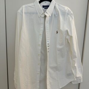 NWT Men's Ralph Lauren Button Down White Slim Fit